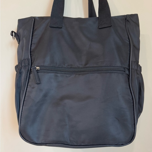 NWOT black lunch bag/work tote multi-pocket crossbody or shoulder strap bag - Picture 7 of 15